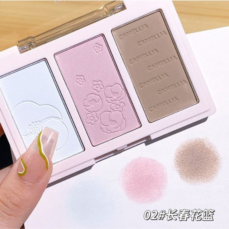 XIXI Tea in the Flowers 3 Color Grooming Contour Palette