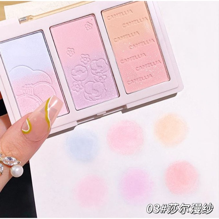 XIXI Tea in the Flowers 3 Color Grooming Contour Palette