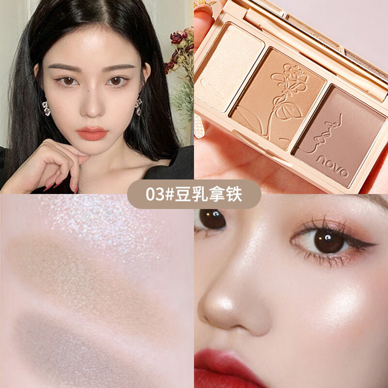 NOVO Three-color Contouring Disc Highlight and Shadow Contouring 3 in 1 9g